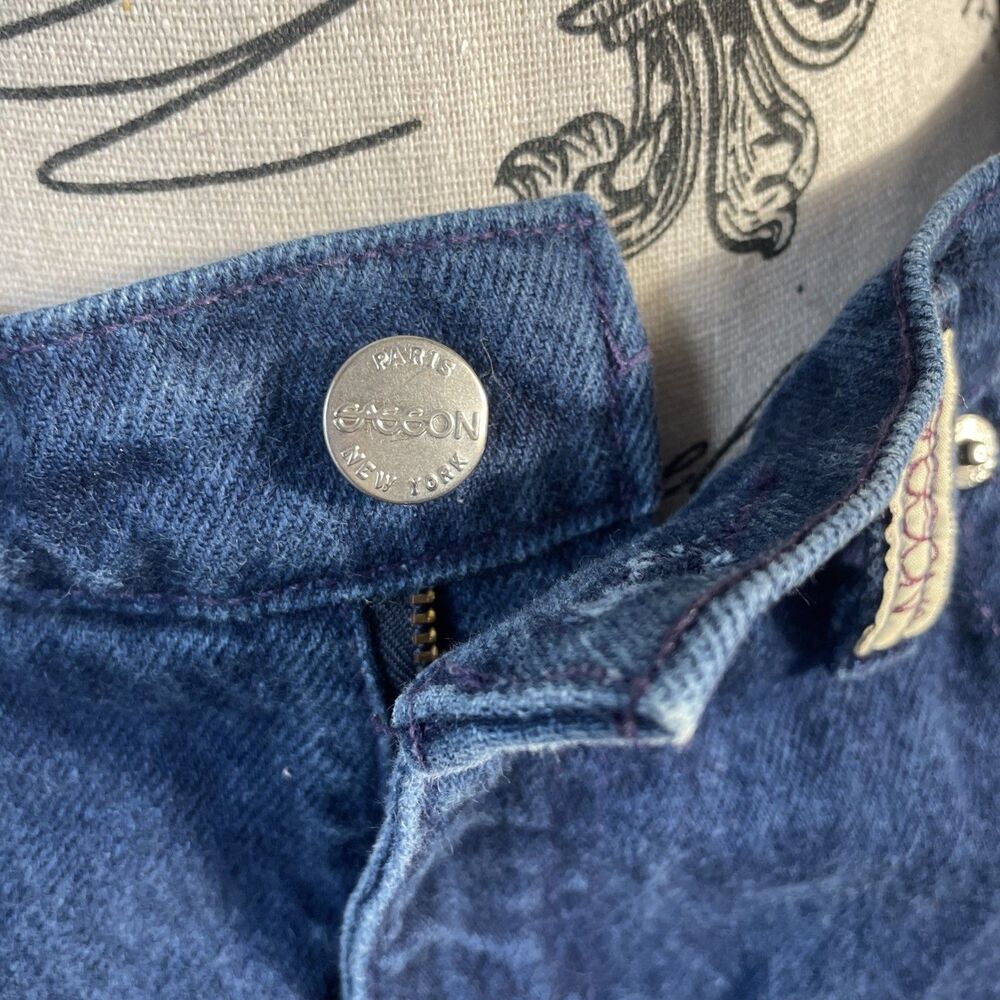 Vintage Sasson High Rise Mom Jeans Dark Wash 11/12 90s Y2K Straight Leg Denim - Picture 9 of 11